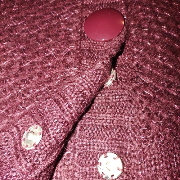 Chaudry KC Vintage Plum Metallic Sweater S - Picture 7 of 7